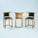 3 chaises style Art Nouveau Fledermaus par Josef Hoffmann pour Wittmann
