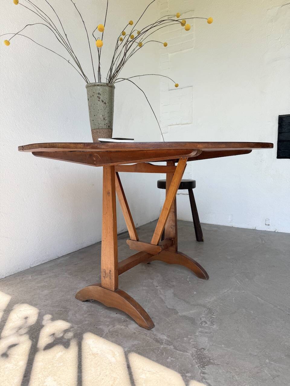1950s oak winegrower's table