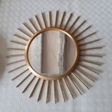 Mirror soleil metal dore 40cm