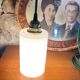 Pair of opaline lamps