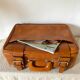 Vintage imitation leather suitcase