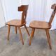 Set of 2 Vintage Wooden Tyrolean Dining Chairs by Ruko Sessel Alois Koller