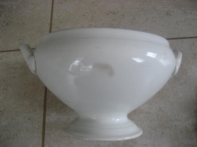 White earthenware soup Creil and Montereau