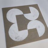 Jute geometric painting 30 x 30 cm