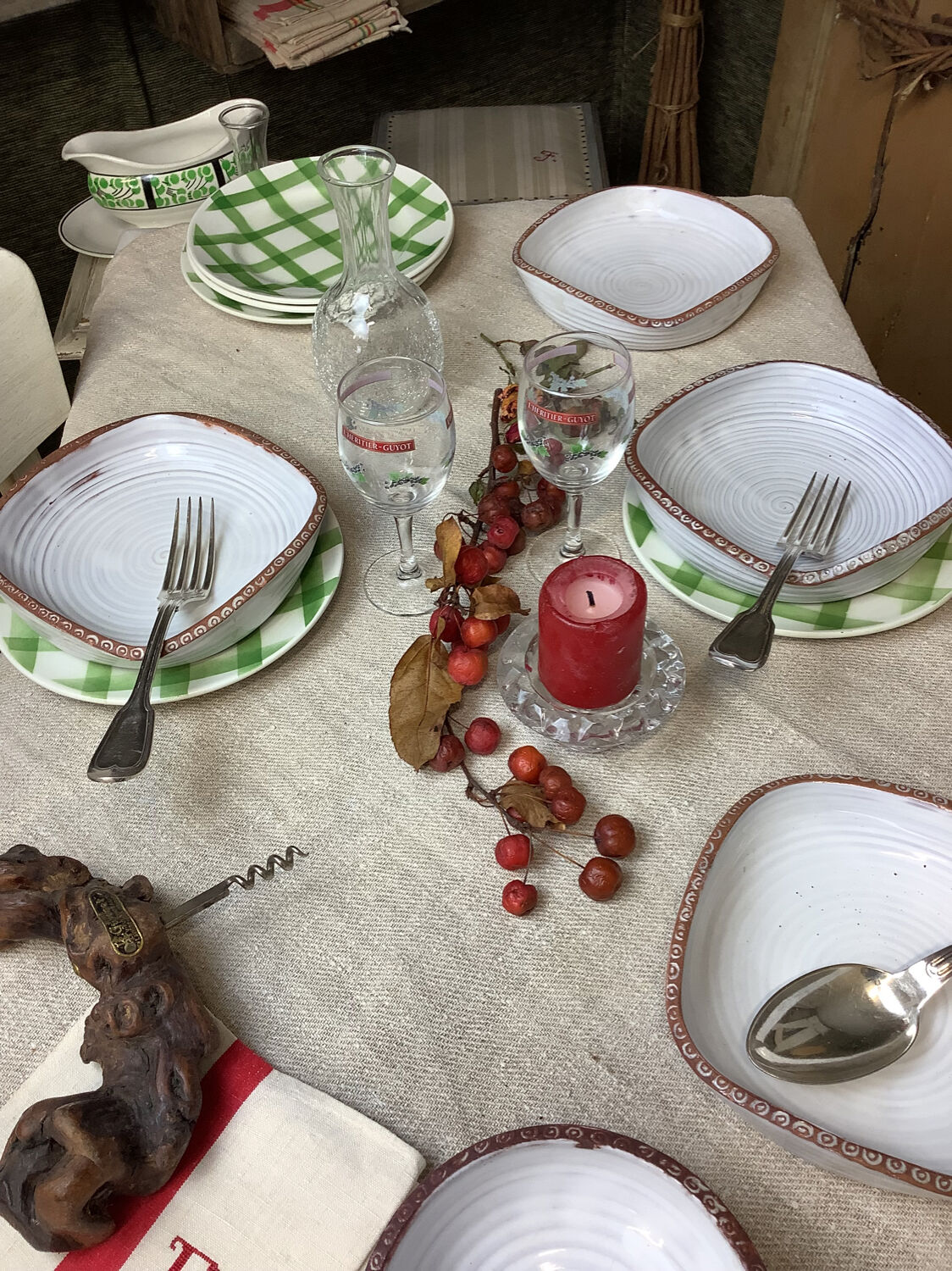 Set of vintage cups made in France Vallauris