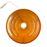 Lampe de table en verre orange Space Age, France 1970