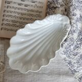 Vintage white porcelain shell dish
