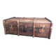 Old wooden transport trunk late 19th century vintage
