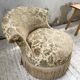 Fauteuil napoléon fleuri XIXème