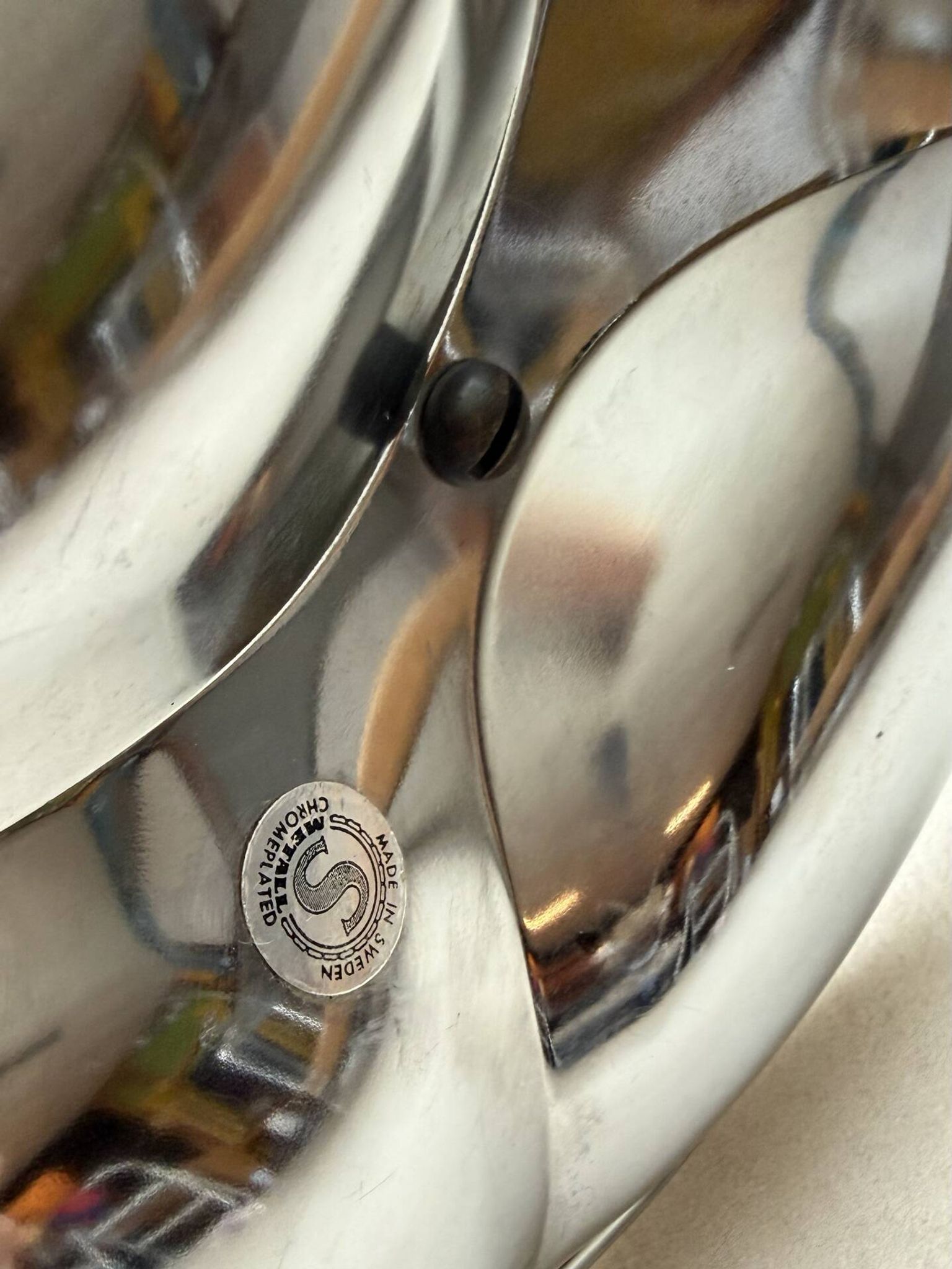 Swedish chrome serving dish 1960s