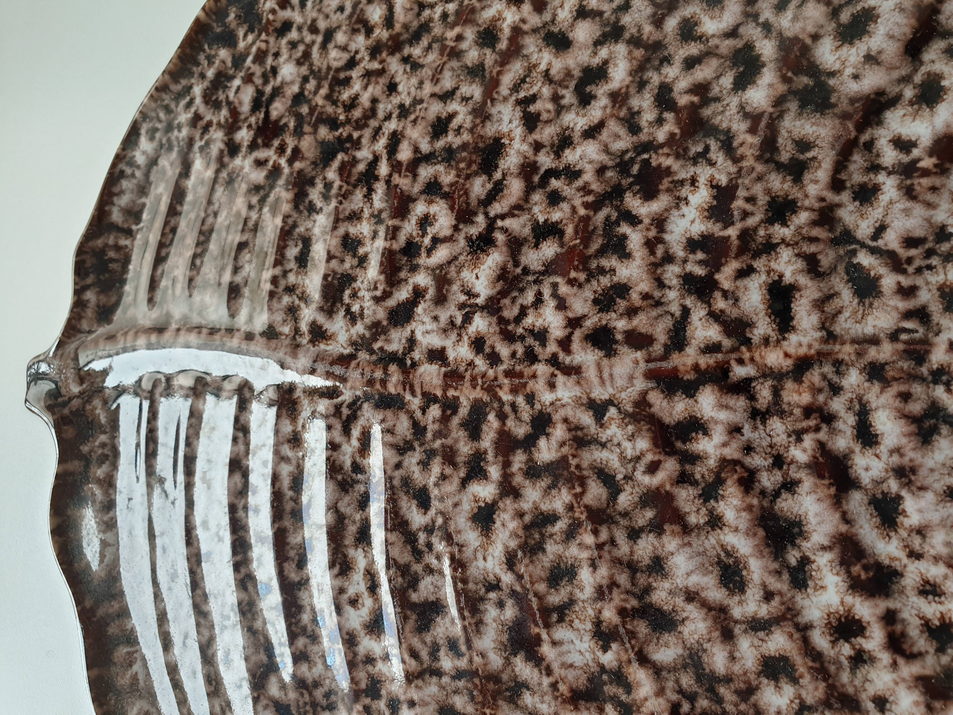 Vallauris ceramic dish signed Helene Ugo vintage 1960s