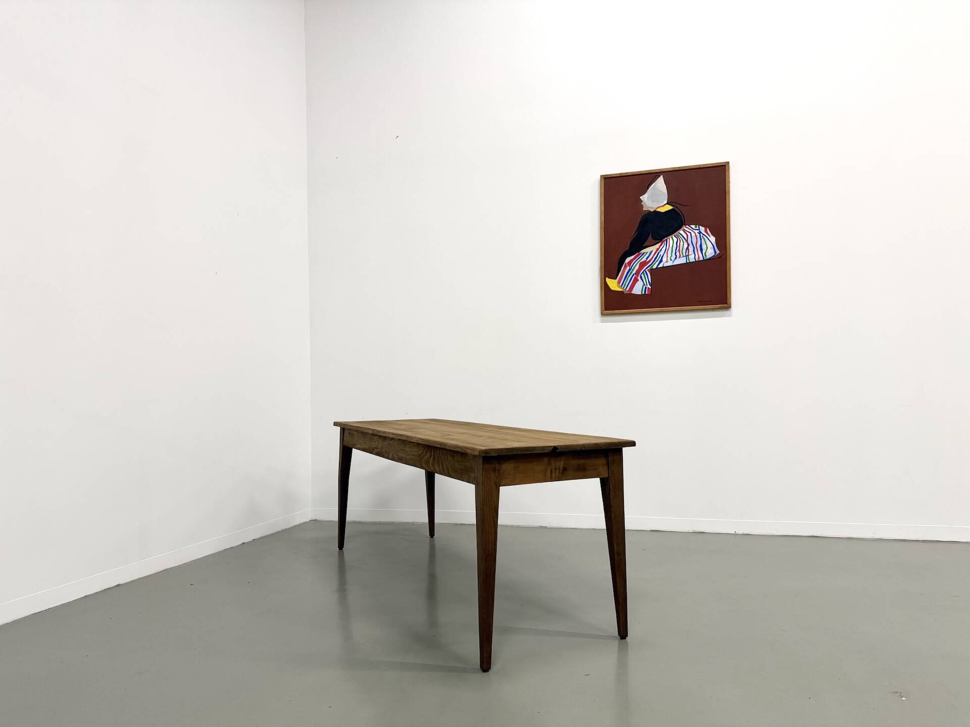 Farm table with tapered legs, 1950s