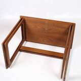 Set Of 2 Nesting Tables Model 219 Made In Teak By Johannes Andersen & Illum Wikkelsø From 1960s