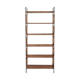 Woven rattan shelf and black metal