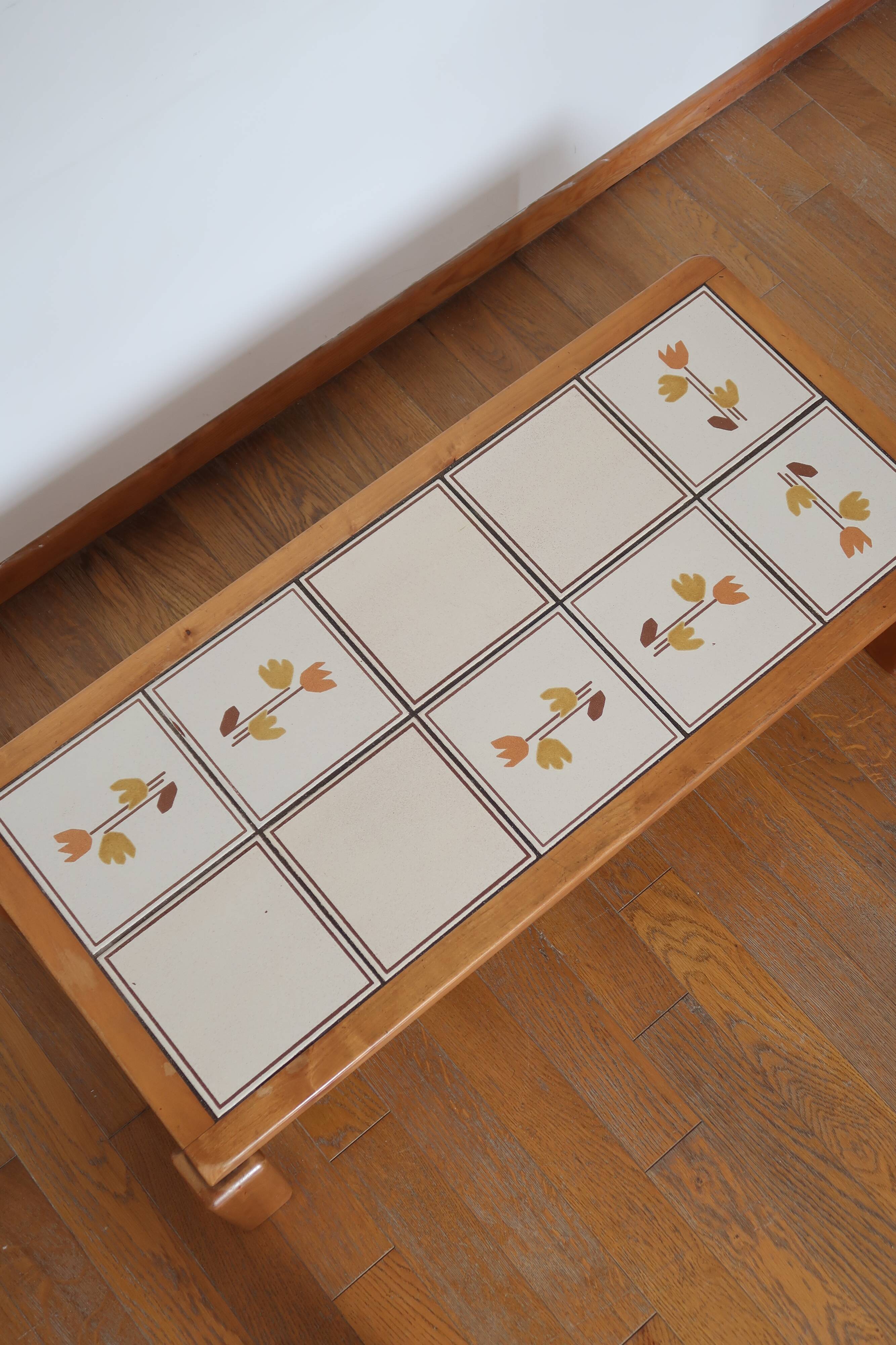 Brutalist coffee table ceramic top