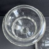 Drageoir with lid - Cut blown glass – 19th century