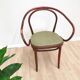 Vintage Bentwood Dining Chair: Red Thonet B9 Style, Leather Seat