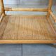 Pair of woven wicker and bamboo bedside tables, 70s/80s.