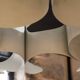 Space Age pendant lamp by Jean D'Imbleval in white lacquered aluminum, 1970