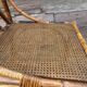 pair of garden chairs in bamboo and woven rattan 1950