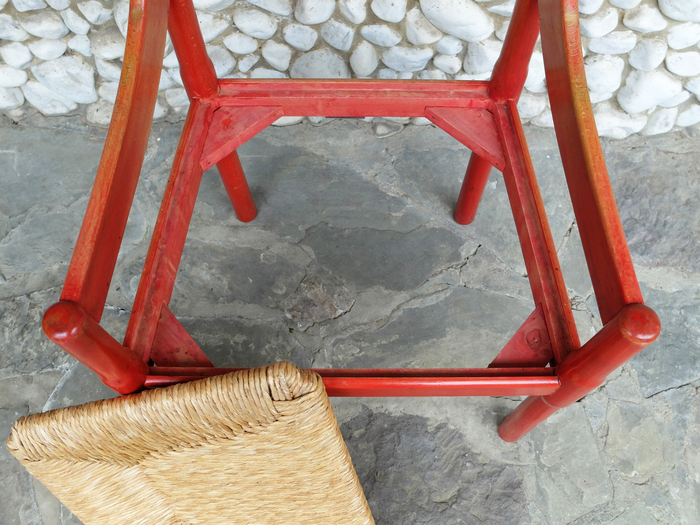 Vico Magistretti red carimate chair for Mario Luigi Comi, Italy