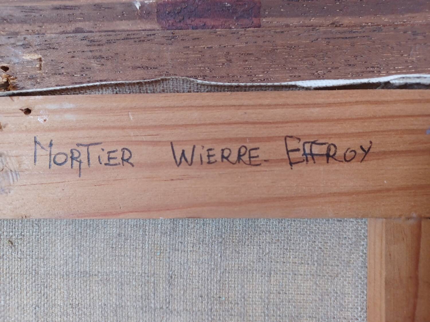 Peinture à l huile Wierre effroy