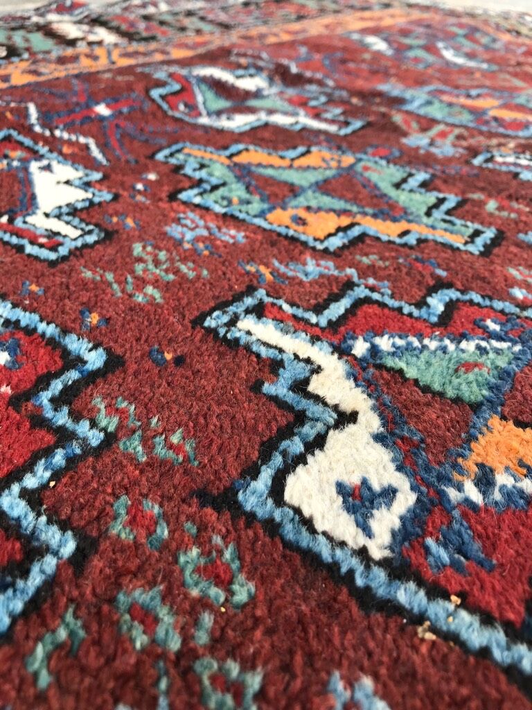 Tapis ancien Kurde Turquie laine fait main 112x200 cm