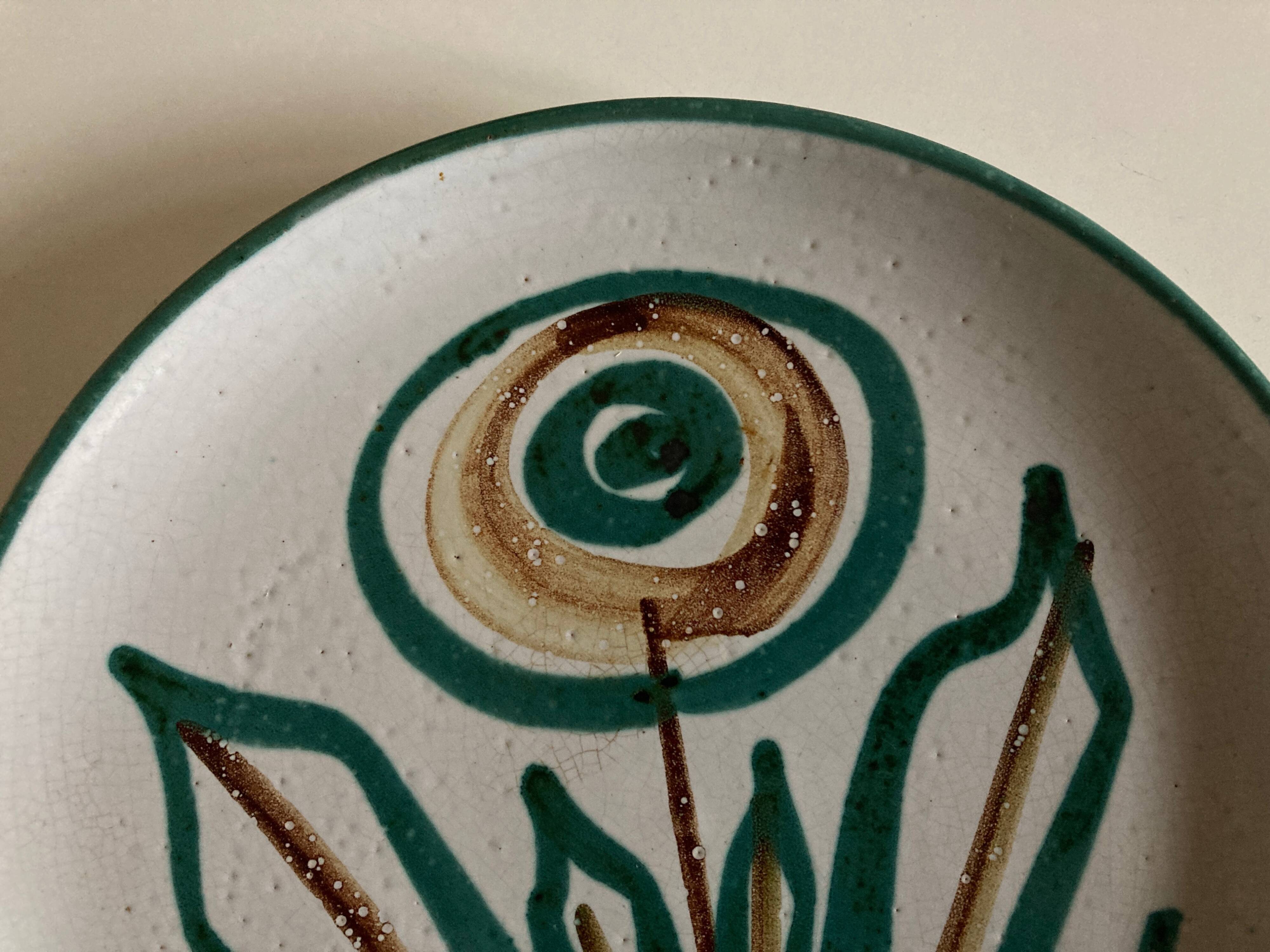 Plate signed PICAULT 1950 Vallauris