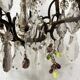 Louis XV style chandelier with pendants and colored glass fruits, 20th century