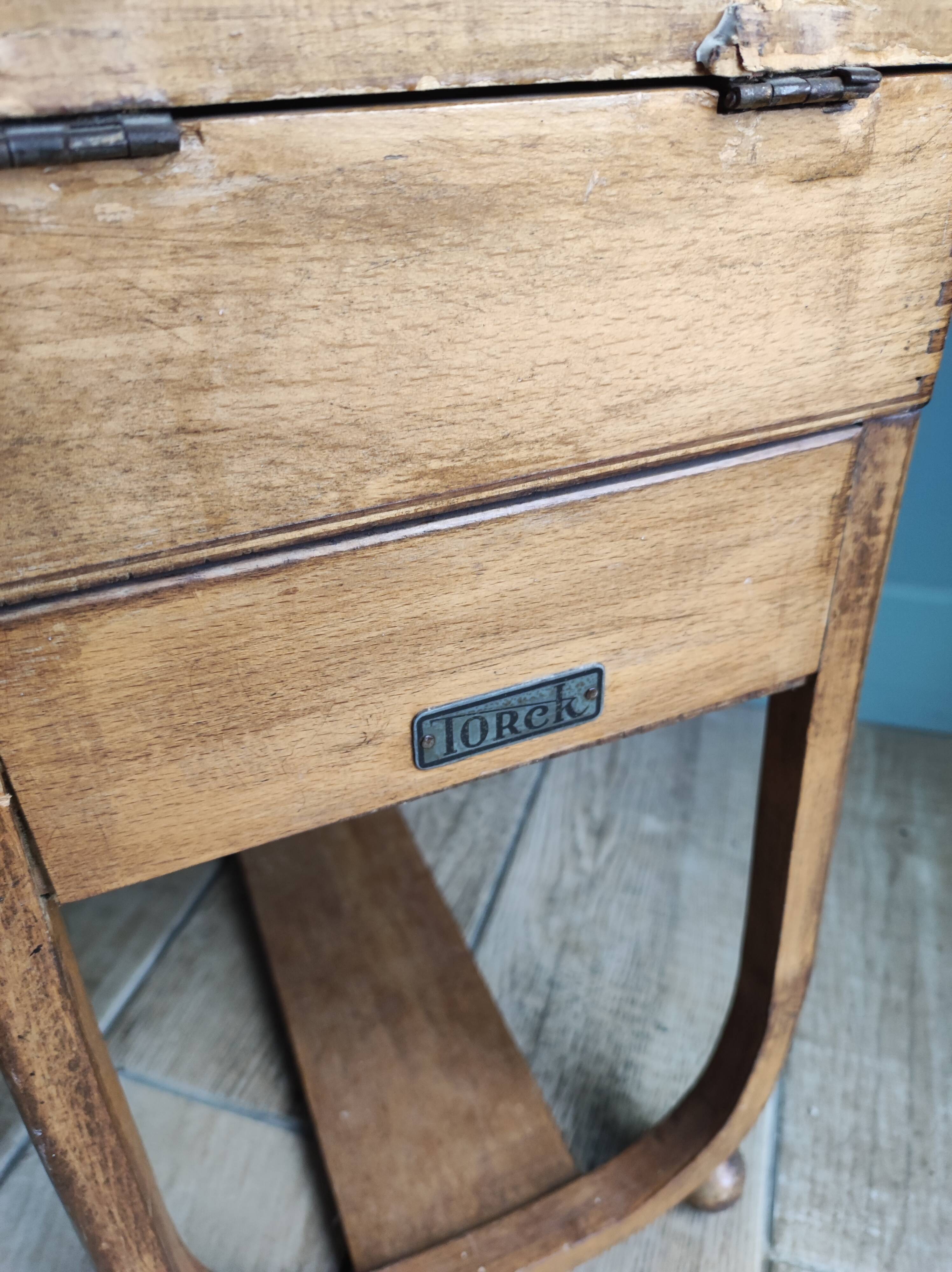 Sewing box worker wood Torck vintage art deco style