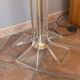 Plexiglass and brass floor lamp. 1970. Italy.