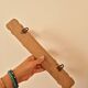 Vintage triple wooden coat hook