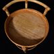 Round trolley with bamboo and rattan wheels