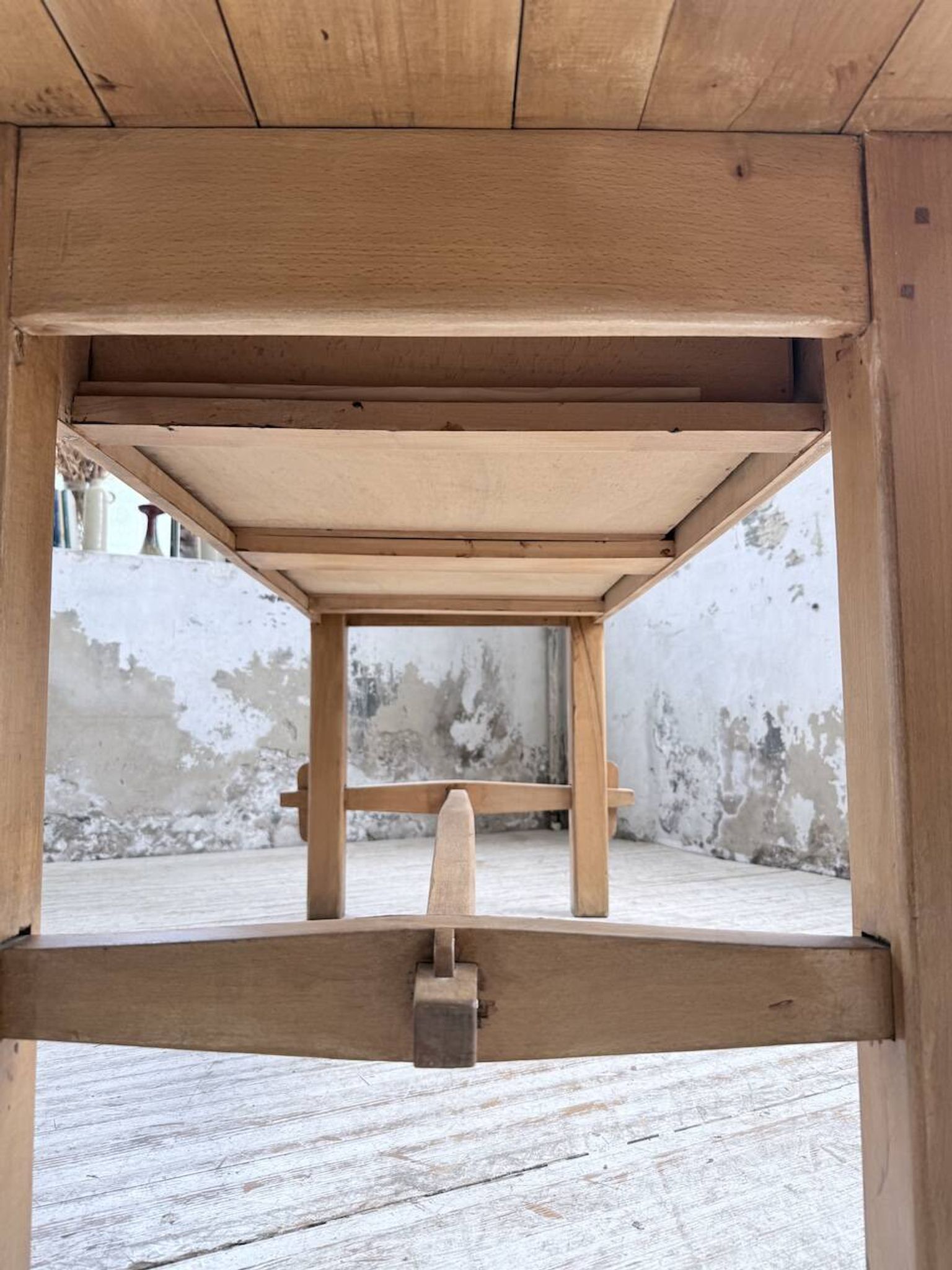 Table mobilier montagne 1950 hêtre massif