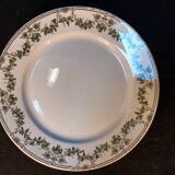 Set of 4 antique flat plates in half-porcelain from Badonviller