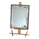 Table mirror on a brass easel