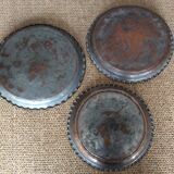 Series of 3 copper trays
