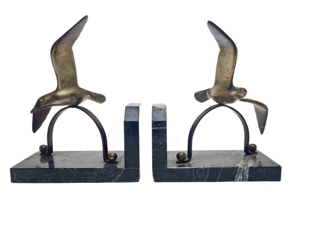 Art Deco figurative bookends, Belgium, 1930s, set of 2