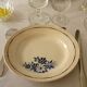 5 plates in Earthenware St Amandinoise blue floral decoration