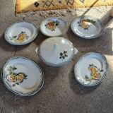 Antique tableware set from Digoin and Sarreguemines