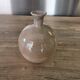 Small round vase soliflore, crackled glazed stoneware, ceramist seal.