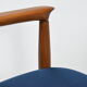 Scandinavian armchair designer E.Homa, refubrished, 1960s, navy blue velvet