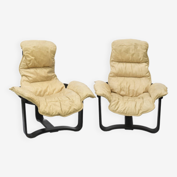 Pair of vintage armchairs by Ingmar Relling (1920 - 2002) Westnofa edition from the 1970s