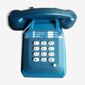 Vintage blue Bakélite old phone