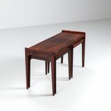 Erling Torvits nesting tables in rosewood Heltborg Mobler Denmark 1960