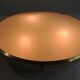 Large vintage ceiling light in opaline glass and brass – Arne Jacobsen style