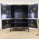 Vintage Chinese cabinet gold leaf / flowers and birds / bohemian