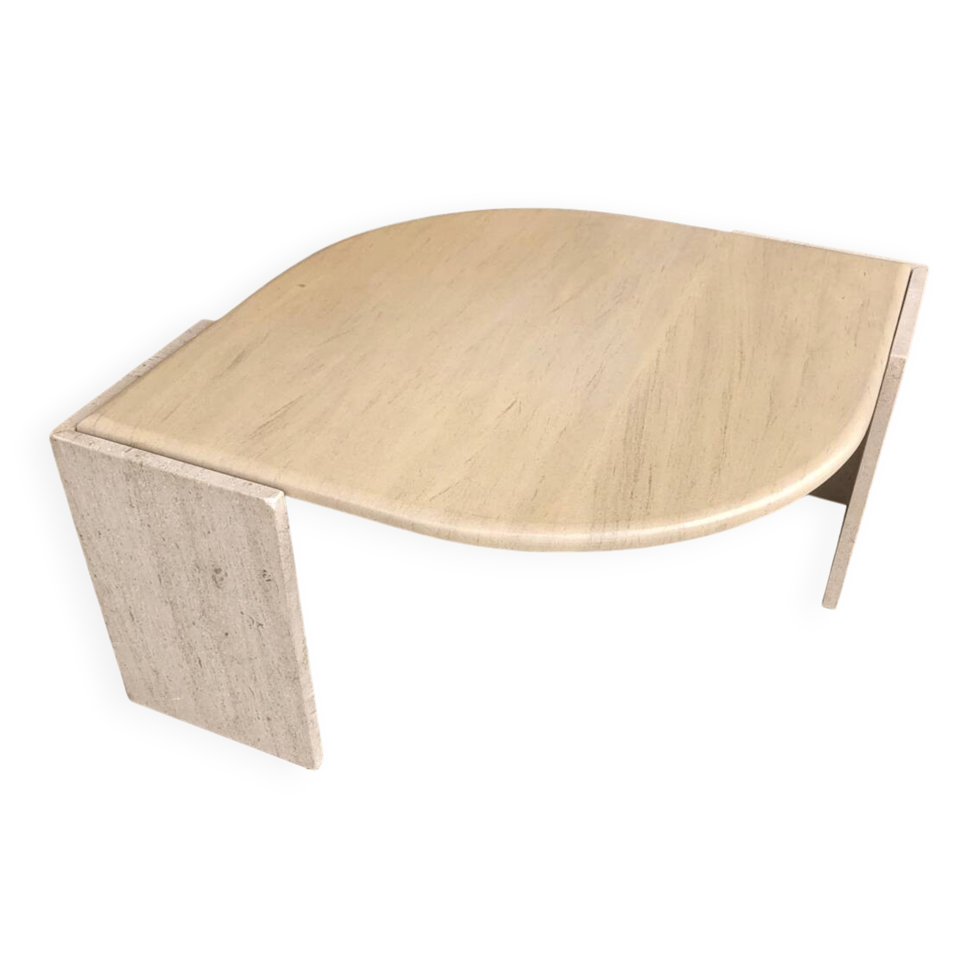 Vintage water drop travertine coffee table