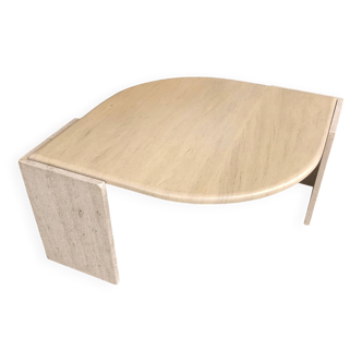Table basse travertin vintage goutte d’eau