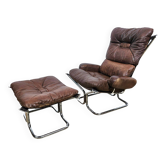 Armchair with footstool, Westnofa, "Wing Chair and foot stool", designed by